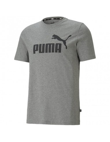 Puma Essentials Î‘Î½Î´ÏÎ¹ÎºÏŒ T-shirt Î“ÎºÏÎ¹ Î¼Îµ Î›Î¿Î³ÏŒÏ„Ï…Ï€Î¿ 586666-03